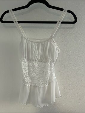Cabernet White Lace Trim Camisole